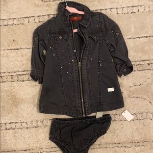 7 for all mankind black denim dress set